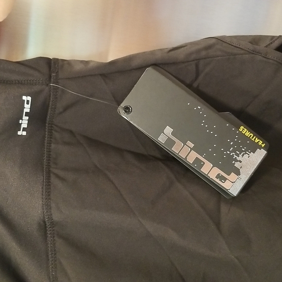 💕HIND💕 Running Shorts Built-In Briefs Black NWT - Picture 10 of 14